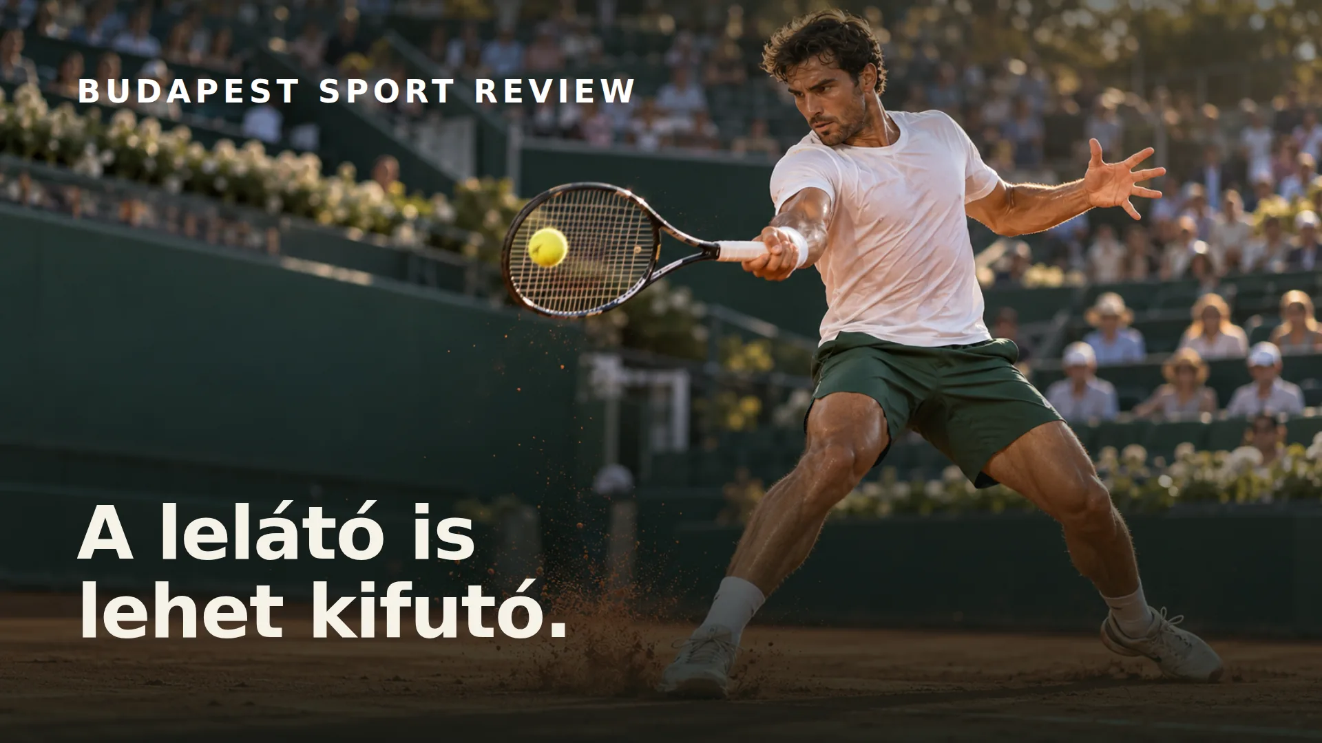 Budapest Sport Review hirdetése: A lelátó is lehet kifutó.