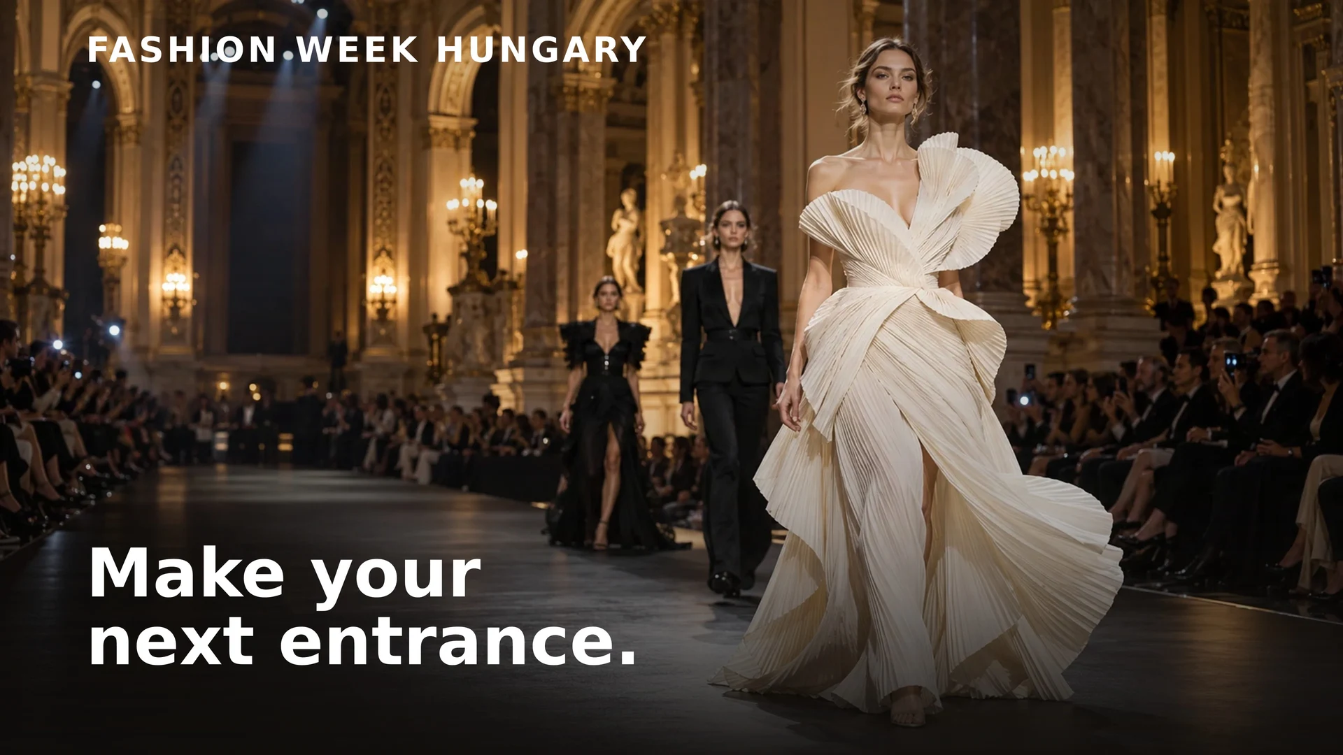 Fashion Week Hungary advertisement: The next season starts in Budapest.